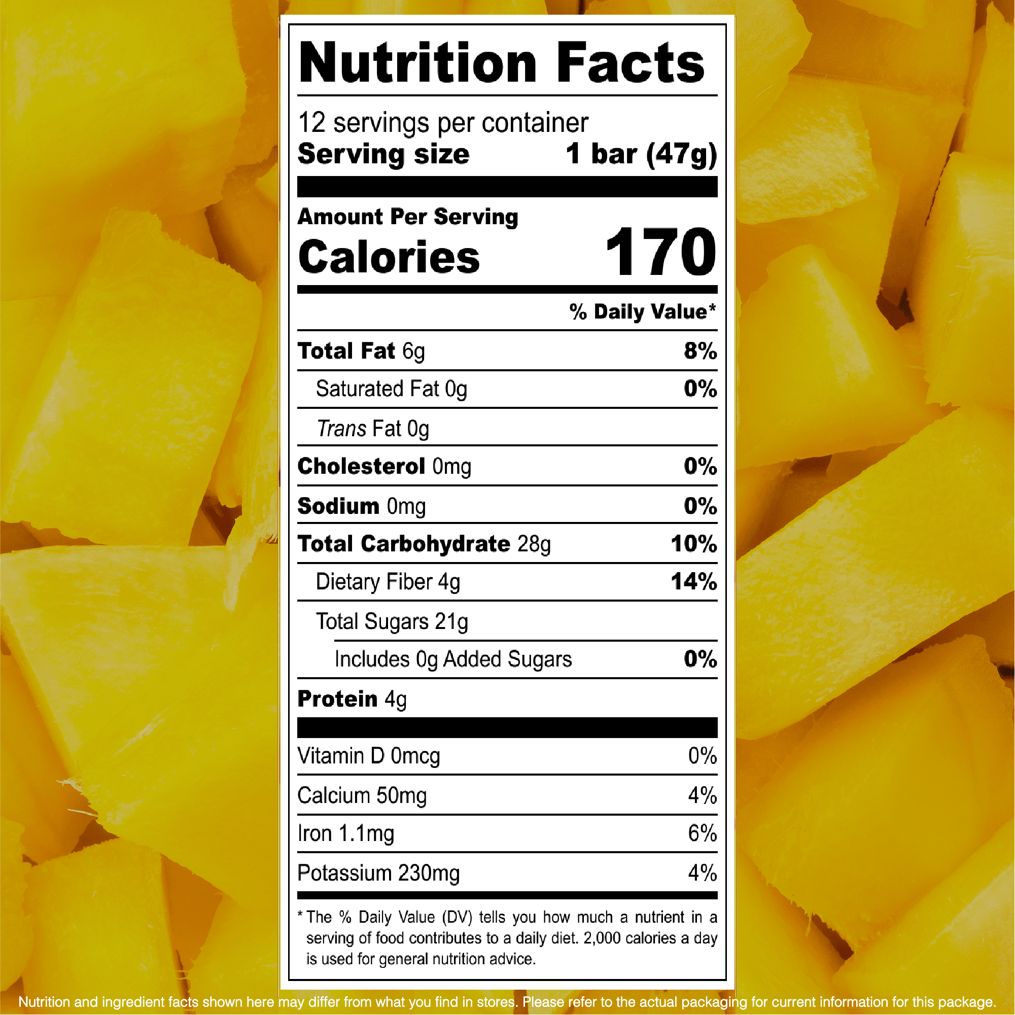 Organic Mango Fruit & Nut Bar, Jonesbar, Certified Organic & Kosher, Gluten Free, Vegan, 12 Count (Pack of 1)