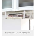 thumbnail image 5 of Yamazaki Home Undershelf Organizer, White, Steel, Fits Shelves Up To 0.875 Inches, Supports 4.4 pounds, Undershelf, 5 of 6