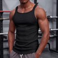 thumbnail image 2 of JTSRKL Ribbed Tank Tops for Men Slim Fit Sleeveless Textured Lightweight Breathable Shirts Stretchy Summer Training Beach Soft Fit Wear Tees, 2 of 9