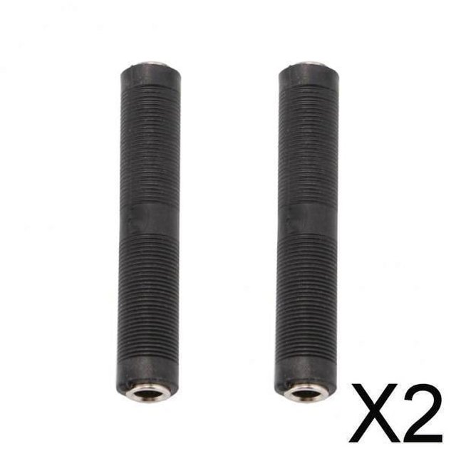 2x2x Mono RCA 6.35mm 1/4" Hembra Jack A Hembra Adaptador Acoplador De Audio F/F Oro 2 piezas