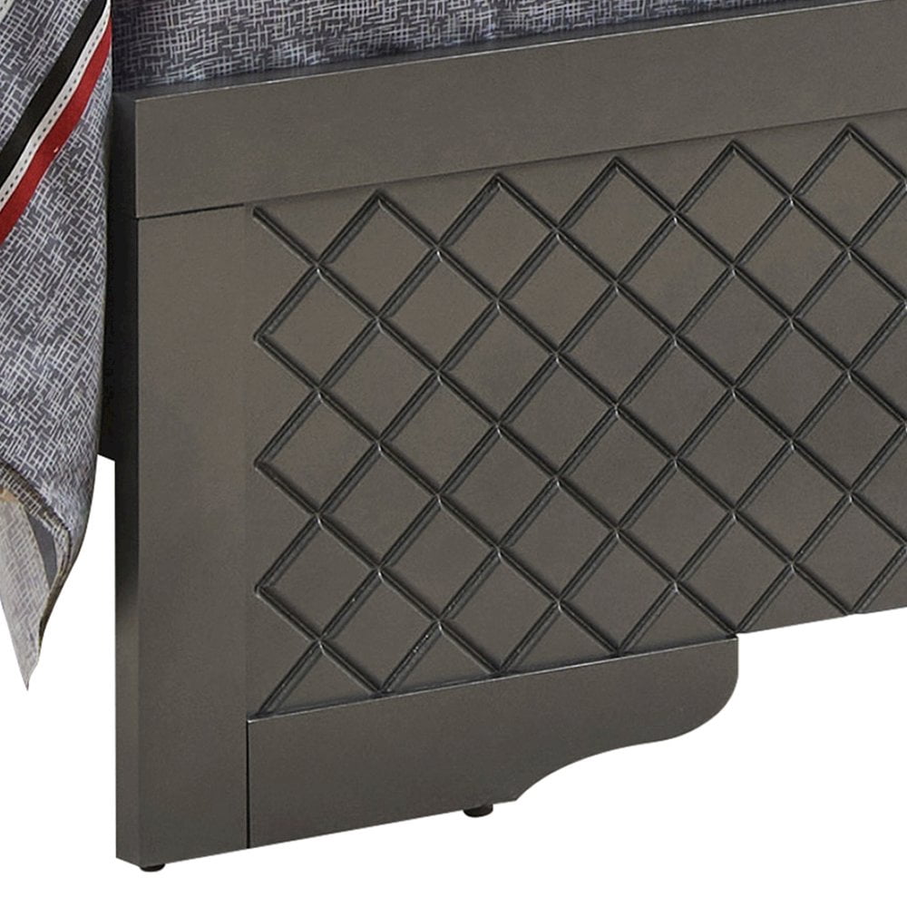 Glory Furniture Verona King Bed in Metalic Black Color