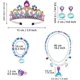 thumbnail image 2 of Juego de joyería de sirena de 6 piezas, juego de pulsera de collar de sirena, juegos de joyería de sirena para niños, con corona, collar, pendientes, pulsera, anillo, decoración de niña pequeña Zefei Wu 9024735039686, 2 of 5