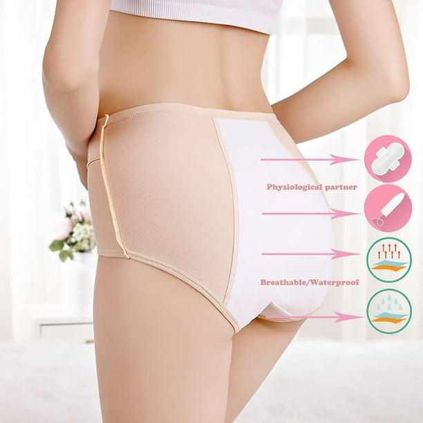 3pcs Period Pants Heavy Flow Womens Leakproof Panties Cotton Menstrual  Underwear Women Period Briefs