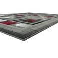 thumbnail image 5 of Handcraft Rugs Red Lava/Silver/Gray Abstract Geometric Modern Squares Pattern Area Rug, 5 of 12