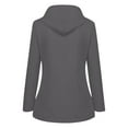 thumbnail image 5 of Rain Jacket for Women Lightweight Long Hooded Raincoat Waterproof Outdoor Travel Hiking Windbreaker Trench Coats Gray L, 5 of 5