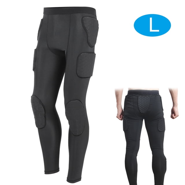 Equipo de protección Pantalones antigolpes de fútbol Pantalones largos Pantalones deportivos anticolisión celular Fitness Deporte Portero Pantalones deportivos (L)