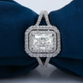 thumbnail image 2 of solitaire jewels 2.5CT Radiant Moissanite Double Halo Engagement Ring For Women, 14K Yellow Gold, 2 of 8