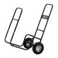 thumbnail image 6 of Firewood Cart 220LBS with Large Wheels, Fireplace Log Rolling Caddy Hauler, Wood Mover Outdoor Indoor Storage Holder Rack, Heavy Duty, Black, 6 of 10