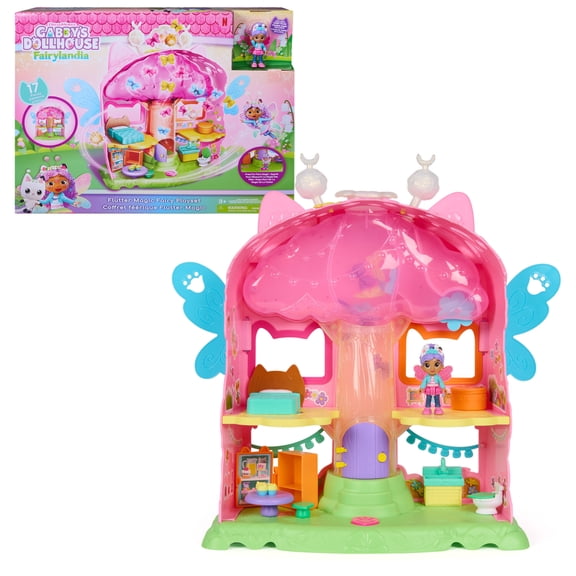 Gabby's Dollhouse Fairylandia Flutter Magic Fairy Playset, Ages 3