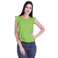 thumbnail image 1 of Moomaya Ruffle Blouses Women Printed Sleeveless Cotton Jersey Summer Tops Women, 1 of 5