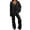 Black, variant on 2 Piece Women's Hooded Sweatsuits Set V-Neck Winter Long Sleeve Long Pants, Thick Warm Loose Fit, Comfortable Stretchy For Cold Day Casual Wear,Size:L