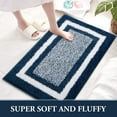 thumbnail image 4 of CPDD Bathroom Rugs Bath Mat,Non-Slip Fluffy Soft Plush Microfiber Bath Rugs, Machine Washable Quick Dry Shaggy Shower Carpet Rug for Bathroom, Tub and Shower (20"x32", Navy) Navy 20"x32", 4 of 7