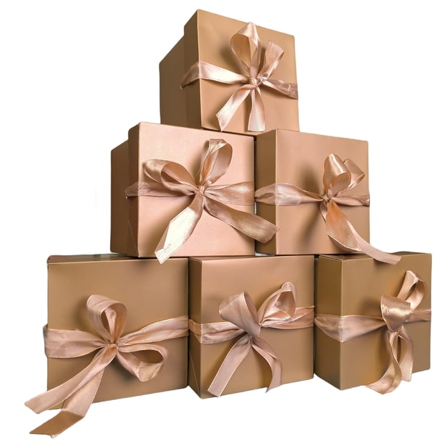 Cajas de Regalo GP SUP Oro 6 Piezas 10x10x10 cm con Tapa