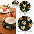 thumbnail image 2 of Hide Cats Leaves Trivet Mats Set Cotton Woven Non-Slip Pot Holders Heat Resistant for Hot Pots Pans Dishes Pats, 2 of 6