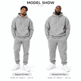 thumbnail image 5 of GINGTTO Men's Textured Sweatsuit Set, Pullover Hoodie and Joggers, 2-Piece, Gray, L, 5 of 10