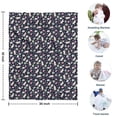 thumbnail image 4 of Dark Blue Cartoon Unicorn Pattern Blanket,Comfortable Soft Flannel Throw Blanket,All Season,Warm Lightweight Blankets for Sofa Bed Couch Living Room Chair,30"x40", 4 of 4