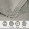 thumbnail image 3 of Superior Geometric Fret Cotton Decorative Bedspread and Sham Set, Full, Platinum, 3 of 9