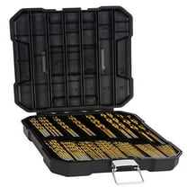 Titanium Metal Drill Bit Set for Steel, Wood, Plastic, Copper, Aluminum with Storage Case, 1/16inch-3/8inch, 100 Pcs