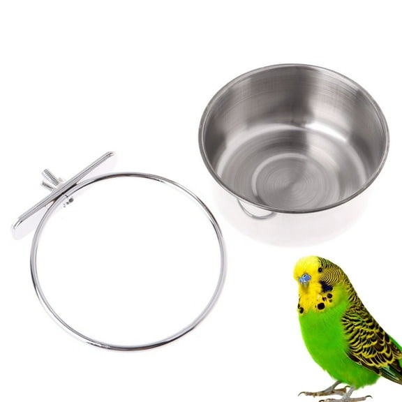 Homoyoyo Round Pet Feeding Bowl 5.5x5.5in for Bird Cage Food Holder Small Animal Dish