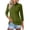 Army Green#001, variant on Dweltoz Women's 3/4 Sleeve Polo Shirts Solid Buttons Collared Business Casual Basic Shirts Cotton Blend Loose Work Dressy Tops V-Neck Tunic Blouses,Army Green S