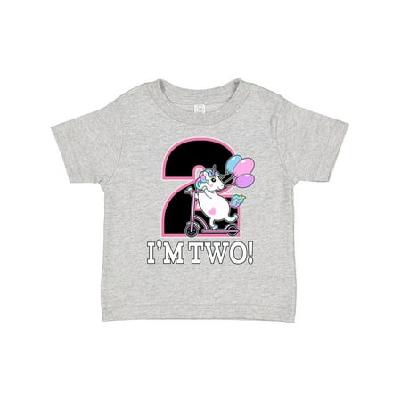 

Inktastic 2nd Birthday Unicorn 2 Year Old Girl Gift Toddler Toddler Girl T-Shirt