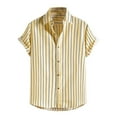 thumbnail image 1 of Camisas s Para Hombre Slim Fit Camisa floral para hombres Tropical Casual Manga corta Botón abajo Impreso Camisas de playa (Yellow, 3XL), 1 of 4
