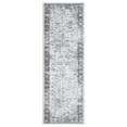 thumbnail image 7 of Garvee 2'x6' Runner Rug Vintage Distressed Runners Floral Rugs Non-Slip Bedsides Rug for Laundry Room Kitchen Hallway, Gray, 7 of 7