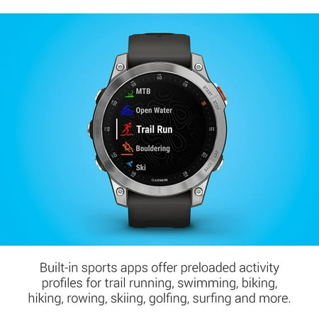 Garmin - epix (Gen 2) GPS Smartwatch 33mm Fiber-reinforced polymer - Steel