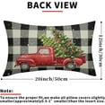 thumbnail image 4 of Red Truck Christmas Lumbar Pillow Covers 12x20 Inch Set of 2, Xmas Tree Car Black Buffalo Plaid Winter Decorative Throw Pillow Cases Outdoor Cushion Covers Holiday Farmhouse Sofa Couch Bed Decor, 4 of 6