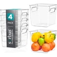 thumbnail image 1 of Sorbus Contenedores de Almacenamiento Transparentes Organizadores Multiusos para Cocina, Despensa, Refrigerador y Gabinete (Paquete de 4), 1 of 7