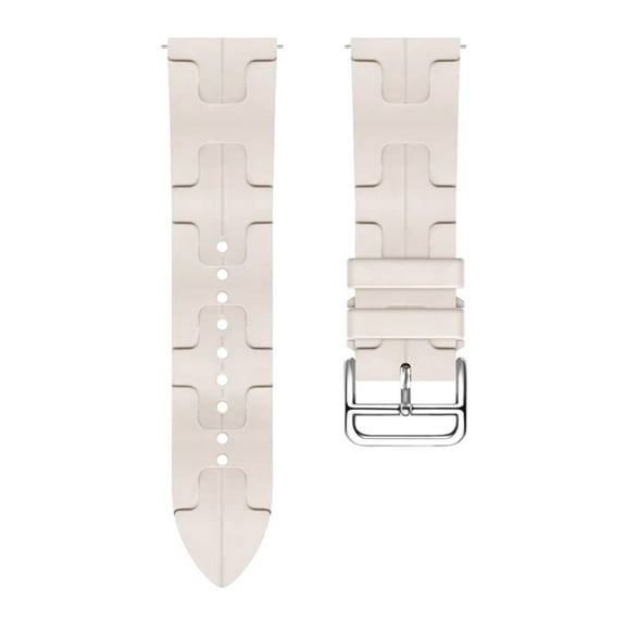 KIQ Durable and Water Resistant Silicone Replacement Watch Strap Band For Samsung Galaxy Watch4/5/6(40MM 44MM)/Watch 4 Classic(42MM 46MM)/Watch 6 Classic(43MM 47MM)(Starlight)(20/20MM)