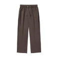 thumbnail image 4 of Afdoent Men's Casual Pants Male Double Drawstring Waistband Pleated Casual Pants Vintage Draped Loose Sweatpants Comfortable, 4 of 4