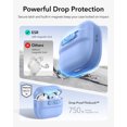 thumbnail image 3 of ESR Protective Case with Lanyard Compatible with AirPods 4 (2024, USB-C), Magnetic Lid Lock & Drop Protection, Pulse Series, Light Blue, 3 of 9