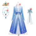 thumbnail image 1 of Vestido de princesa de Frozen de Disney para niñas, traje de baile de malla con lentejuelas blancas, ropa de carnaval, Cosplay para niños, Reina de la nieve, Elsa y Anna, 1 of 5