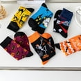 thumbnail image 5 of GYRATEDREAM 6 Pairs Kids Halloween Crew Socks Boys Girls Pumpkin Funny Boot Socks Children Cosplay Party Carnival Game Holiday Calf Socks for 5-14 Years, 5 of 6