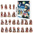 thumbnail image 2 of 2D Acrylic Christmas Countdown Calendar Ornament Set Double Print Festive Tree Decorations for Kids Holiday Toy, 2 of 6