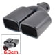 thumbnail image 2 of Tubo Recto Doble Salida Rectangular Unique Bargains 63mm Negro Cola de Escape Coche, 2 of 2