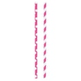 thumbnail image 2 of Way to Celebrate! Neon Pink Polka Dot & Striped Paper Straws, 30ct, 2 of 3