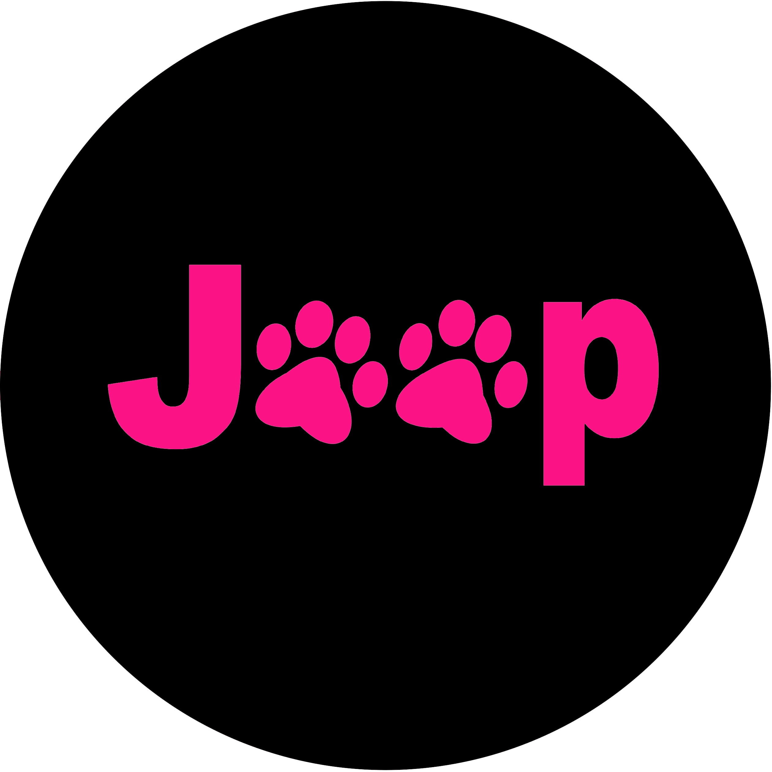 Jeep Paws Pink Spare Tire Cover
