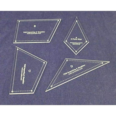 Square Quilt Templates. 1", 2", 3", 4", 5", 6" - Clear w/ Guide Holes 1 ...
