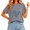 1-grey, variant on Cozymy Women's Funny Raccoon Short-sleeved shirt Tank - "First of All I'm a Delight" Sassy Quote, Cute Animal Graphic Top for Casual Wear