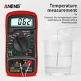 thumbnail image 1 of ANENG AN8205C Multimeter Digital Display Backlight Detector Multifunctional Accessory AC/DC Voltmeter Portable Temperature Multimetro Tester Electronic Detector Red, 1 of 8