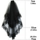 thumbnail image 3 of Boda Novia Velo Prop Mujeres Tocado Elegante Negro Blanco Color Nupcial Encaje Velos Vestido Adorno Ropa Accesorio Blanco Minnieouse AP006282-02, 3 of 6