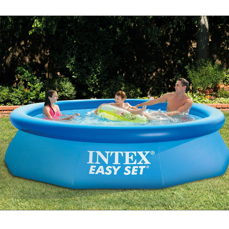 Intex Easy Set 10 Ft x Above Ground Inflatable Round Swimming Pool - Walmart.com