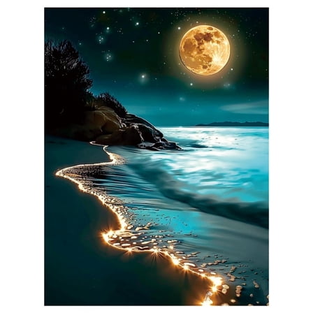 Sea Moon wooden Jigsaw Puzzles, magic puzzle, family games, toys, decorations, paintings, home decor, gifts
