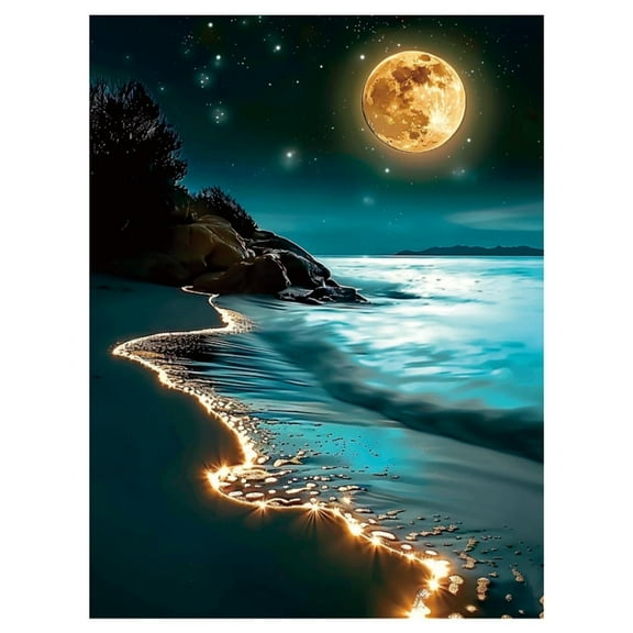 Sea Moon wooden Jigsaw Puzzles, magic puzzle, family games, toys, decorations, paintings, home decor, gifts
