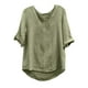 thumbnail image 2 of mfyjkho Tops Y Blusas Para Mujer, Conjunto De Pantalón De Cinco Piezas Con Cuello Redondo Y Abertura En Color Liso Y Lino Para Mujer Tops De Gimnasio Para Mujer L, 2 of 6