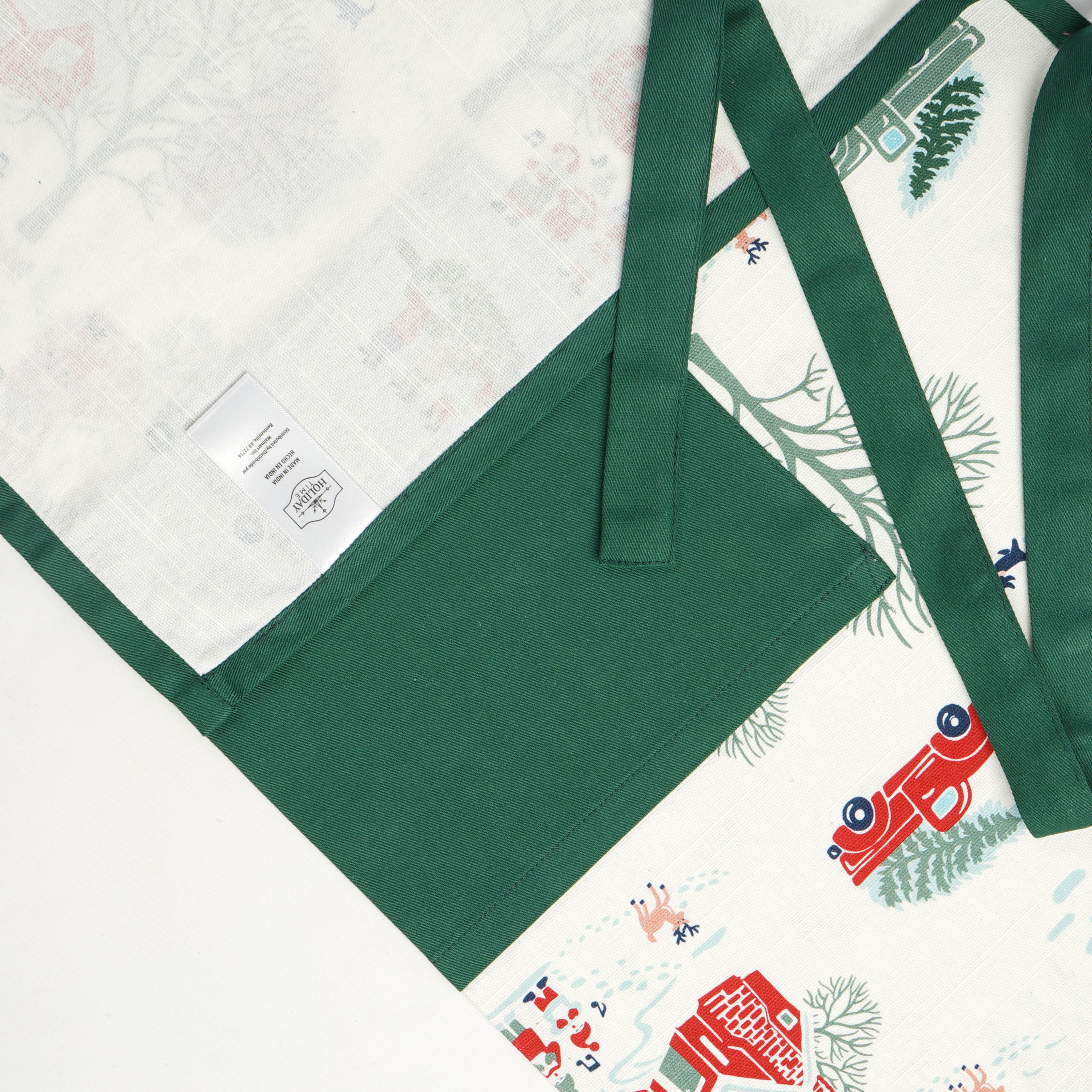 Holiday Time Christmas Plaid Apron – Festive Holiday Baking Apron