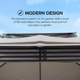 thumbnail image 6 of Sunjoy Montery Outdoor Patio 10 x 13 ft. Powder-coated Steel Frame 2-Tier Gazebo with LED Lighting and Bluetooth Sound, Gray, 6 of 18
