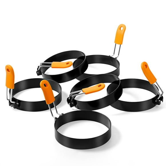 Juego de anillos para panqueques con forma de huevo, patelai, acero inoxidable, 6 unidades
